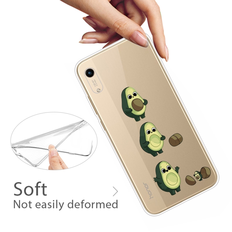 For Huawei Y5 (2019) Coloured Drawing Pattern Highly Transparent TPU Protective Case(Avocado) - 3