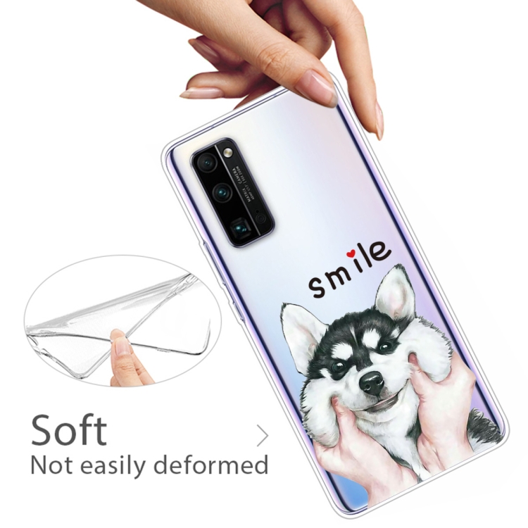 For Huawei Honor 30 Coloured Drawing Pattern Highly Transparent TPU Protective Case(Pinch Dog) - 3