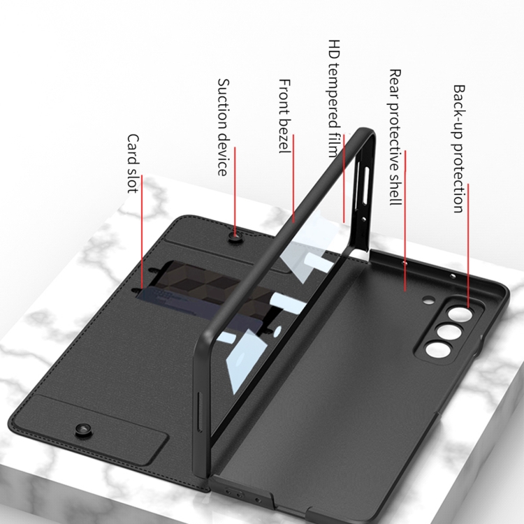 For Samsung Galaxy Z Fold4 GKK Integrated Flip Phone Case with Pen Holder(Black) For Samsung Galaxy Z Fold4 GKK Integrated Flip Phone Case with Pen Holder(Black)