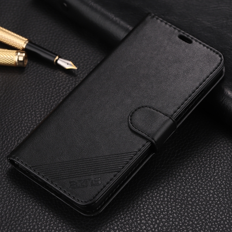 For Huawei P30 AZNS Sheepskin Texture Horizontal Flip Leather Case with Holder & Card Slots & Wallet(Black) - 1