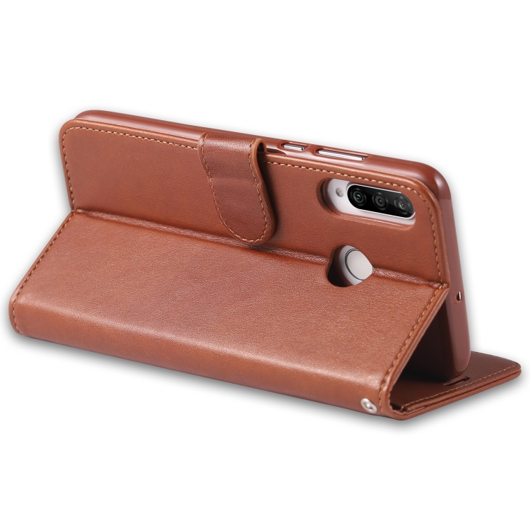 For Huawei P30 Lite / Nova 4E AZNS Sheepskin Texture Horizontal Flip Leather Case with Holder & Card Slots & Wallet(Black) - 4