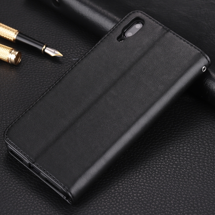 For Huawei Enjoy 9 AZNS Sheepskin Texture Horizontal Flip Leather Case with Holder & Card Slots & Wallet(Black) - 2