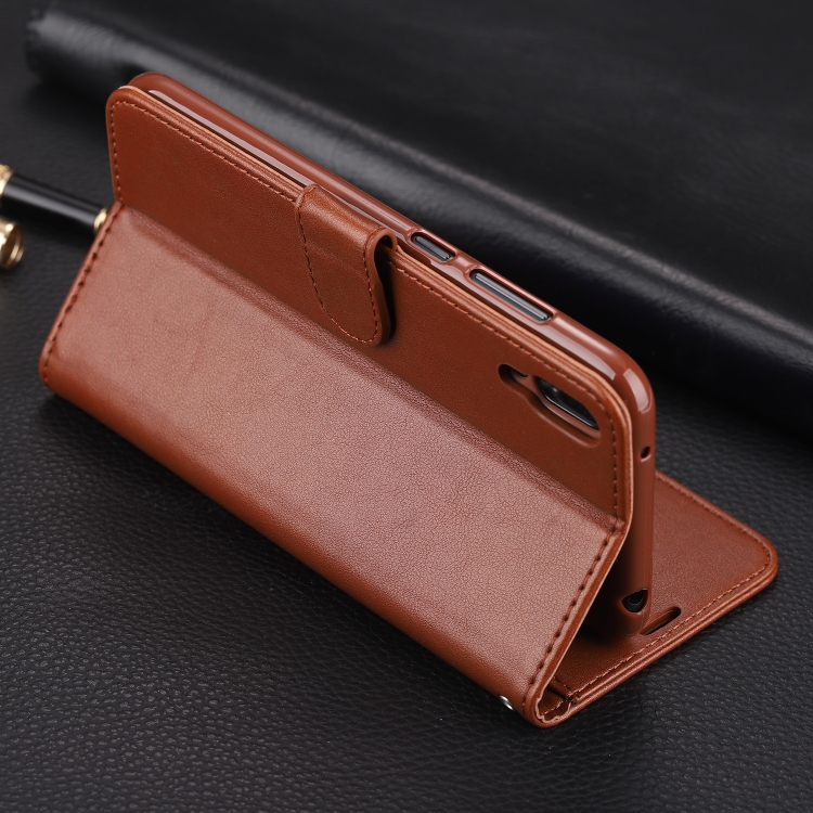 For Huawei Enjoy 9 AZNS Sheepskin Texture Horizontal Flip Leather Case with Holder & Card Slots & Wallet(Black) - 3