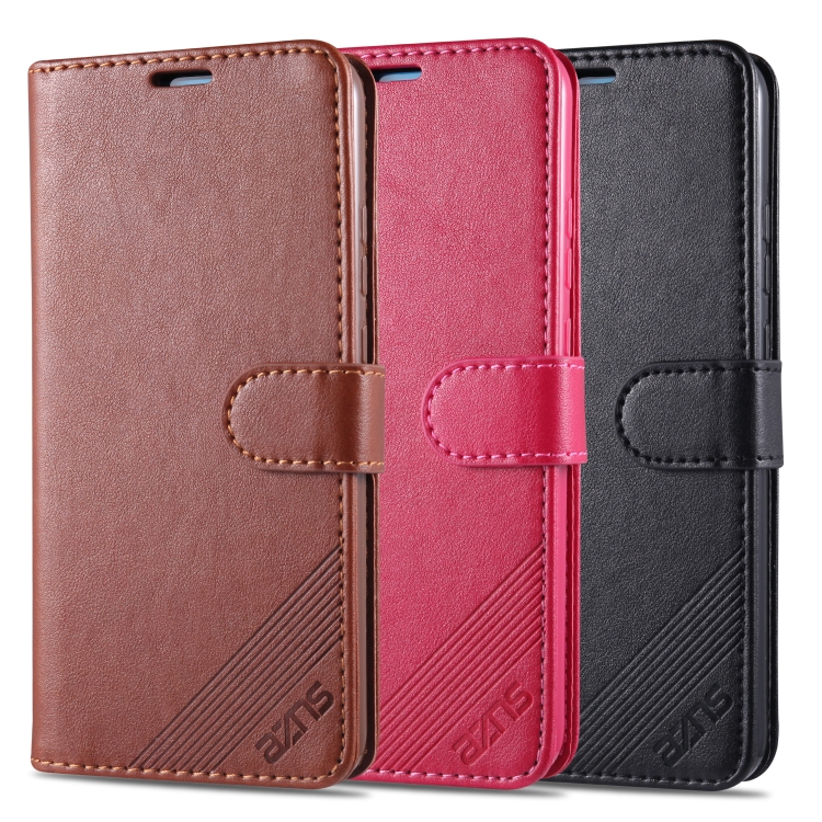 For Huawei Enjoy 9 AZNS Sheepskin Texture Horizontal Flip Leather Case with Holder & Card Slots & Wallet(Black) - 6
