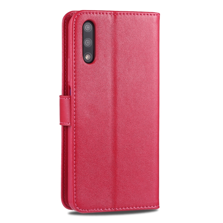 For Huawei Honor 9X AZNS Sheepskin Texture Horizontal Flip Leather Case with Holder & Card Slots & Wallet(Red) - 2
