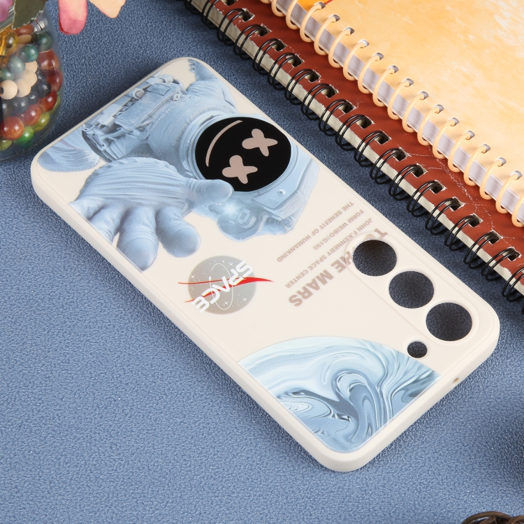For Samsung Galaxy S21 5G Martian Astronaut Pattern Shockproof Phone Case(White) For Samsung Galaxy S21 5G Martian Astronaut Pattern Shockproof Phone Case(White)