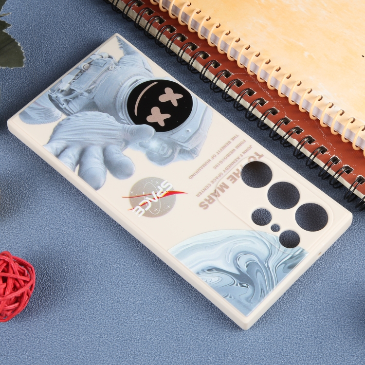 For Samsung Galaxy S22 Ultra 5G Martian Astronaut Pattern Shockproof Phone Case(White) For Samsung Galaxy S22 Ultra 5G Martian Astronaut Pattern Shockproof Phone Case(White)