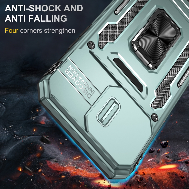 For iPhone 16 Pro Max Armor PC + TPU Camera Shield Phone Case(Alpine Green) For iPhone 16 Pro Max Armor PC + TPU Camera Shield Phone Case(Alpine Green)