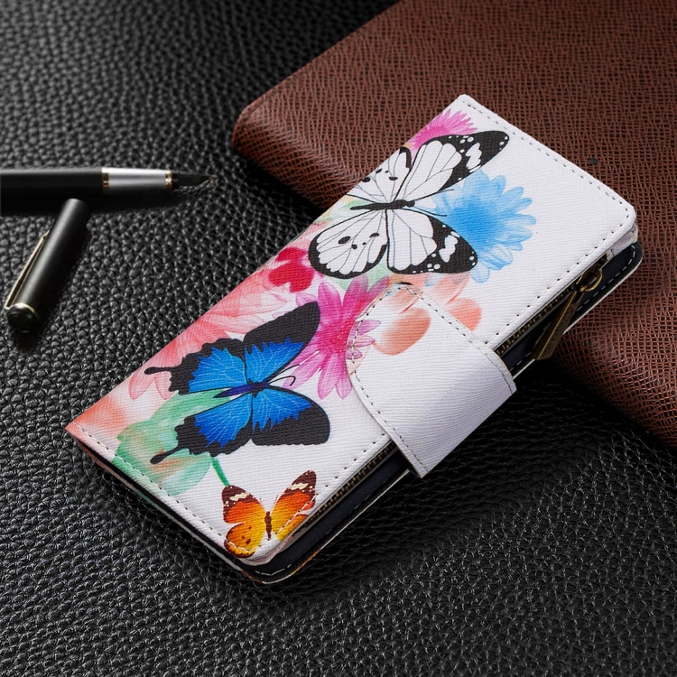 For iPhone 8 & 7 Colored Drawing Pattern Zipper Horizontal Flip Leather Case with Holder & Card Slots & Wallet(Two Butterflies) - 5