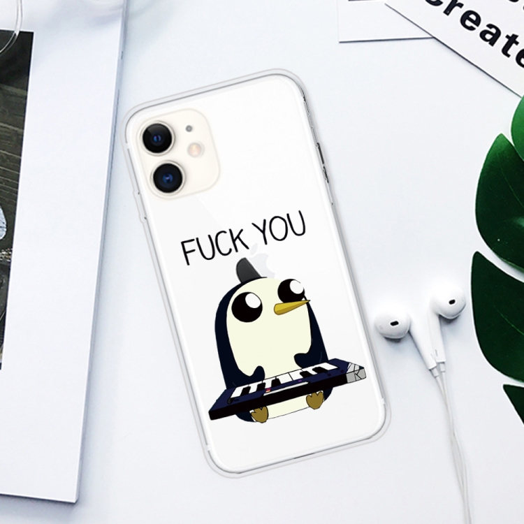 For iPhone 11 Coloured Drawing Pattern Highly Transparent TPU Protective Case(Penguin) - 1