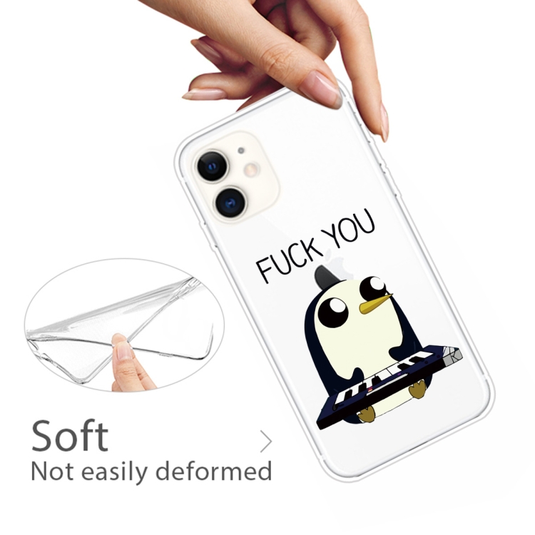 For iPhone 11 Coloured Drawing Pattern Highly Transparent TPU Protective Case(Penguin) - 3