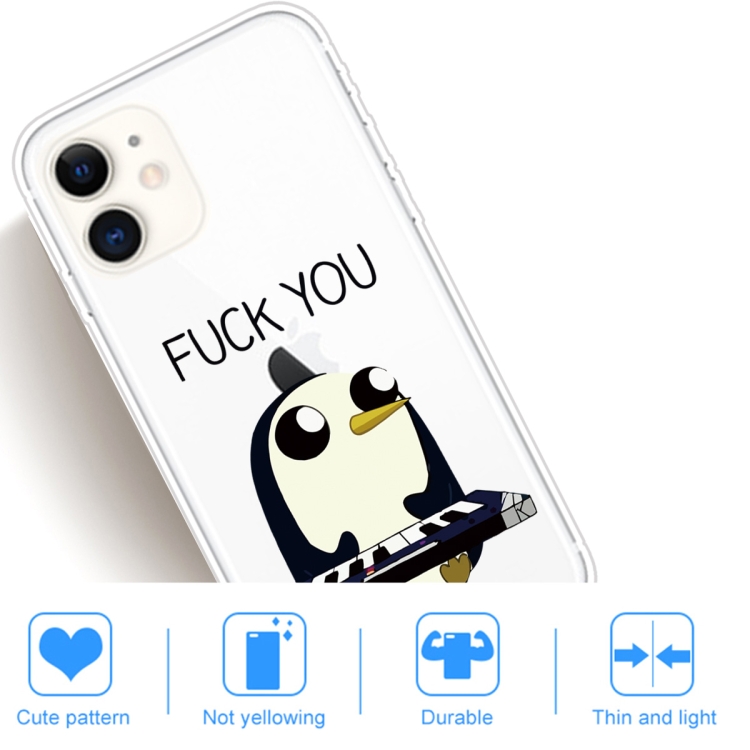 For iPhone 11 Coloured Drawing Pattern Highly Transparent TPU Protective Case(Penguin) - 4