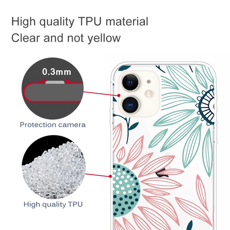 For iPhone 11 Coloured Drawing Pattern Highly Transparent TPU Protective Case(Flower) - 2