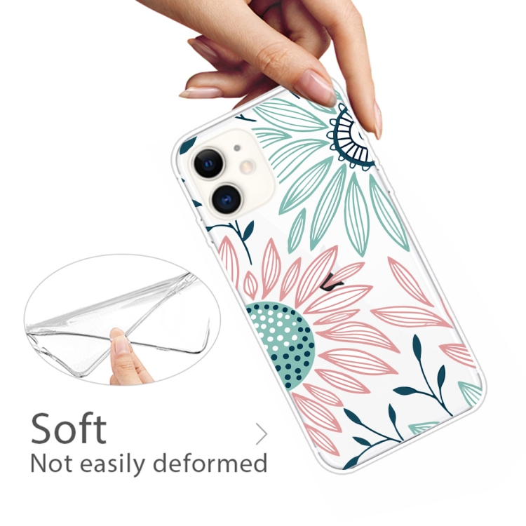 For iPhone 11 Coloured Drawing Pattern Highly Transparent TPU Protective Case(Flower) - 3