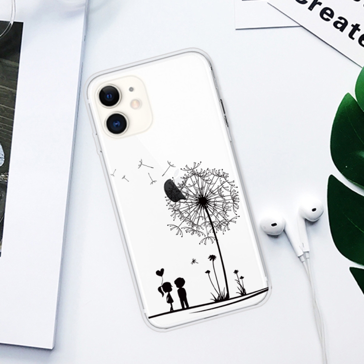 For iPhone 11 Coloured Drawing Pattern Highly Transparent TPU Protective Case(Dandelion) - 1
