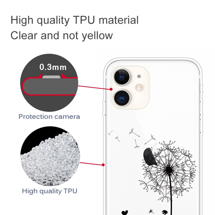 For iPhone 11 Coloured Drawing Pattern Highly Transparent TPU Protective Case(Dandelion) - 2