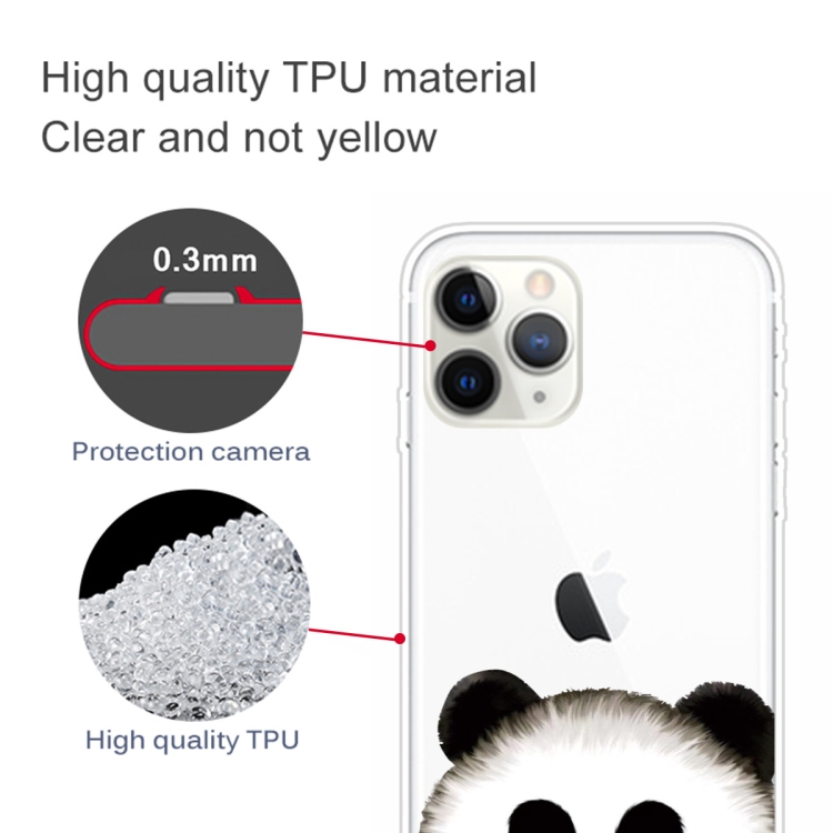For iPhone 11 Pro Coloured Drawing Pattern Highly Transparent TPU Protective Case(Panda) - 2