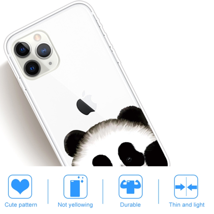 For iPhone 11 Pro Coloured Drawing Pattern Highly Transparent TPU Protective Case(Panda) - 4