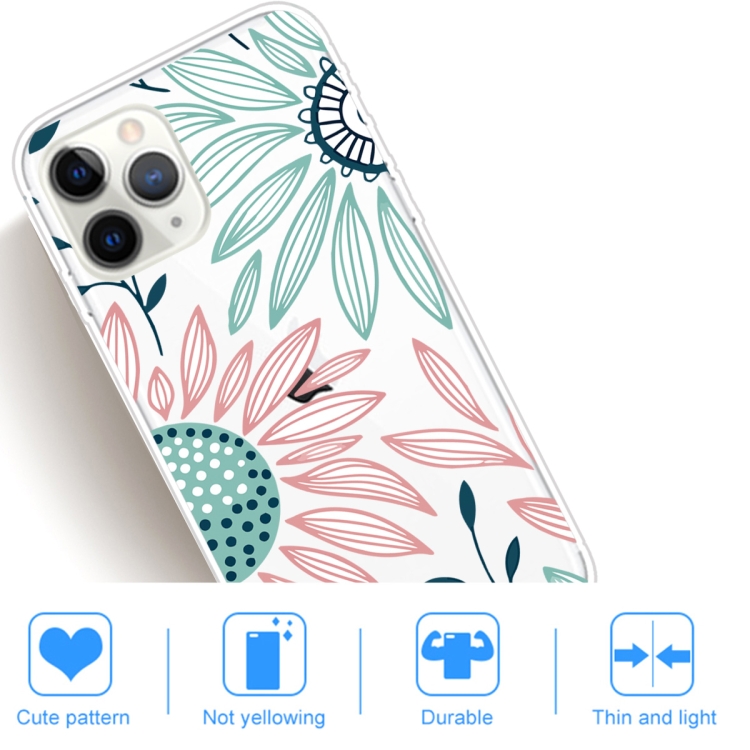 For iPhone 11 Pro Max Coloured Drawing Pattern Highly Transparent TPU Protective Case(Flower) - 4