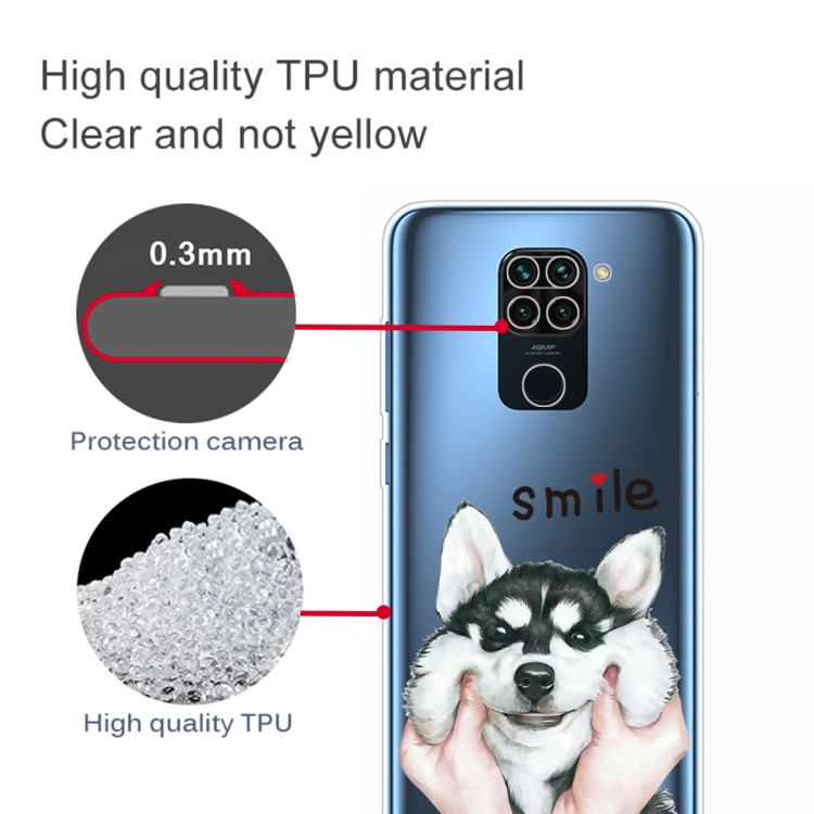 For Xiaomi Redmi 10X Coloured Drawing Pattern Highly Transparent TPU Protective Case(Pinch Dog) - 2