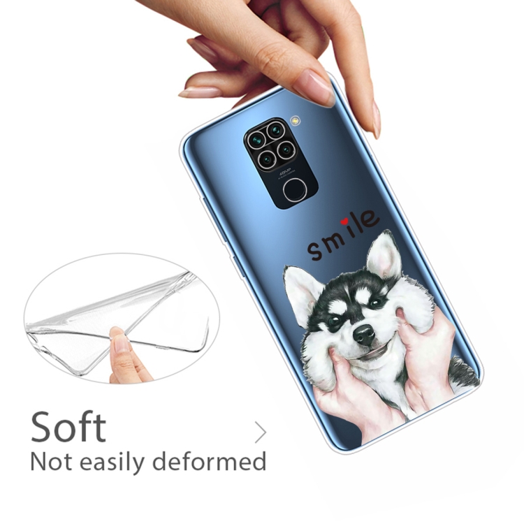 For Xiaomi Redmi 10X Coloured Drawing Pattern Highly Transparent TPU Protective Case(Pinch Dog) - 3