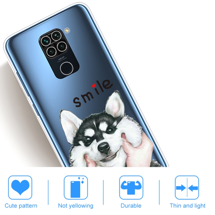 For Xiaomi Redmi 10X Coloured Drawing Pattern Highly Transparent TPU Protective Case(Pinch Dog) - 4