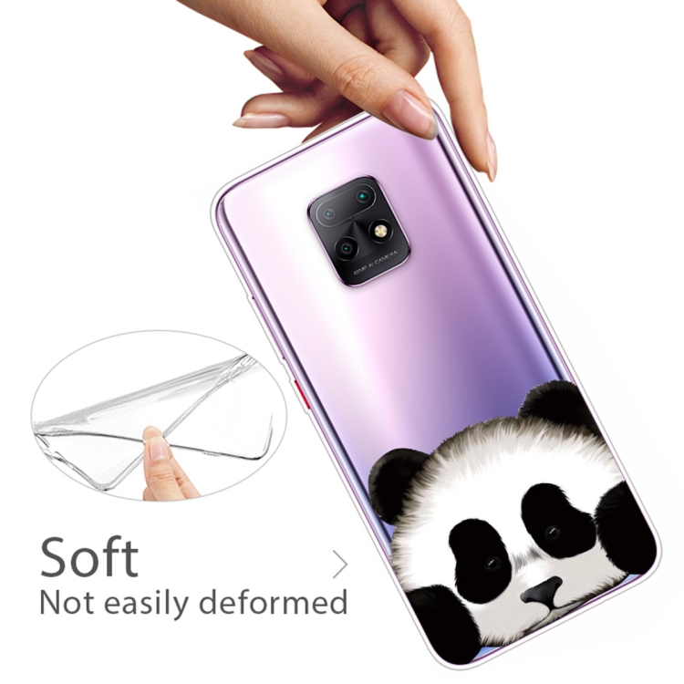 For Xiaomi Redmi 10X 5G Coloured Drawing Pattern Highly Transparent TPU Protective Case(Panda) - 3