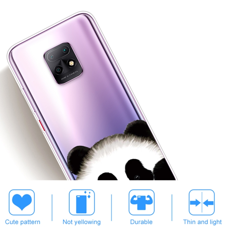 For Xiaomi Redmi 10X 5G Coloured Drawing Pattern Highly Transparent TPU Protective Case(Panda) - 4