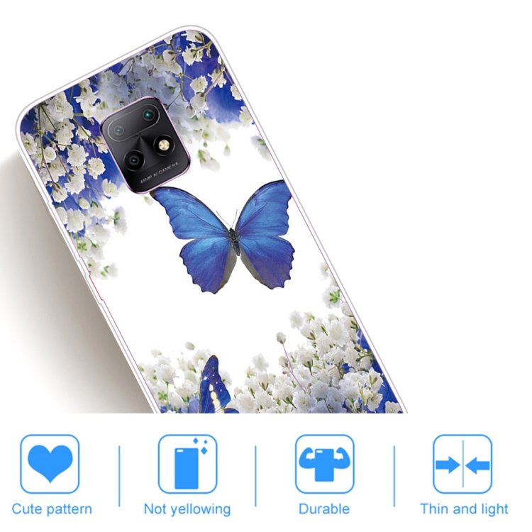 For Xiaomi Redmi 10X 5G Coloured Drawing Pattern Highly Transparent TPU Protective Case(Purple Butterfly) - 4