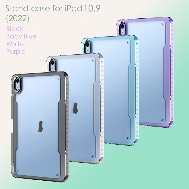 For iPad 10th Gen 10.9 2022 Clear Acrylic Shockproof Tablet Case(Black) For iPad 10th Gen 10.9 2022 Clear Acrylic Shockproof Tablet Case(Black)