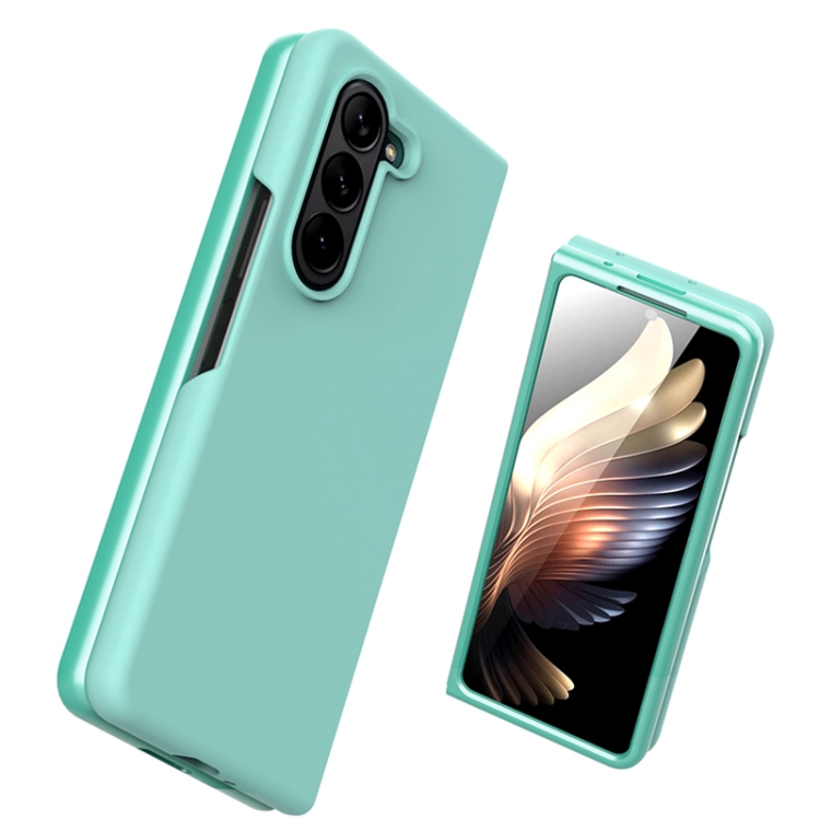 For Samsung Galaxy Z Fold5 Silicone Skin Feel Folding Phone Case(Glacier Blue) For Samsung Galaxy Z Fold5 Silicone Skin Feel Folding Phone Case(Glacier Blue)