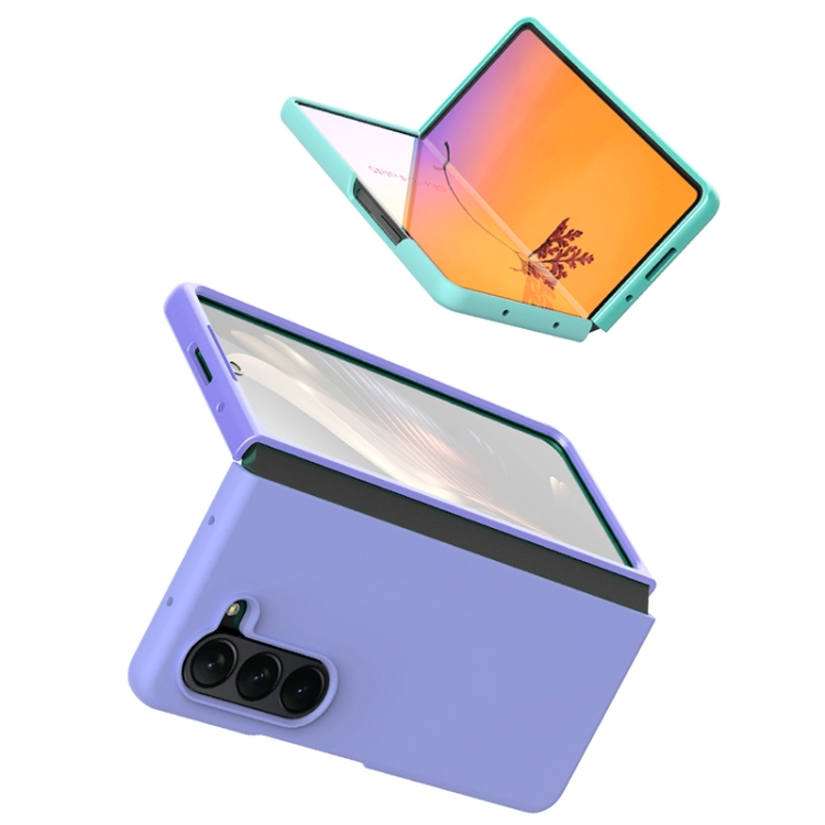 For Samsung Galaxy Z Fold5 Silicone Skin Feel Folding Phone Case(Glacier Blue) For Samsung Galaxy Z Fold5 Silicone Skin Feel Folding Phone Case(Glacier Blue)