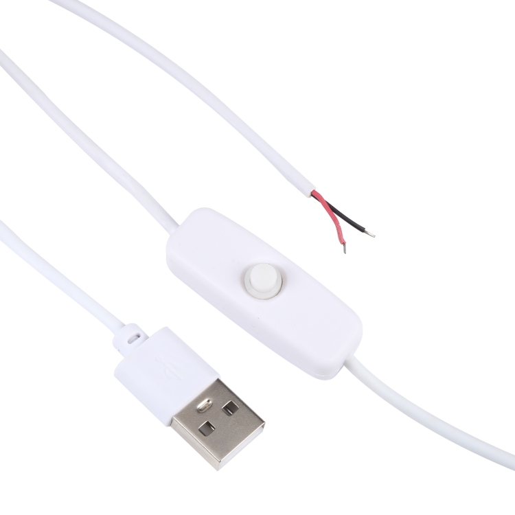Cavo CC USB da 1 m con interruttore (bianco)