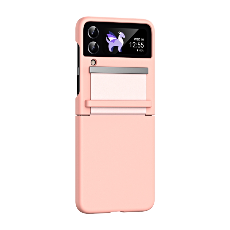 For Samsung Galaxy Flip4 PC Skin Feel Hinge Shockproof Protective Phone Case(Pink) For Samsung Galaxy Flip4 PC Skin Feel Hinge Shockproof Protective Phone Case(Pink)