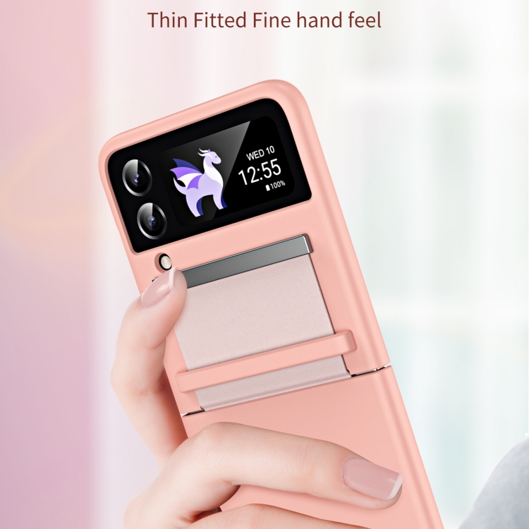 For Samsung Galaxy Flip4 PC Skin Feel Hinge Shockproof Protective Phone Case(Pink) For Samsung Galaxy Flip4 PC Skin Feel Hinge Shockproof Protective Phone Case(Pink)