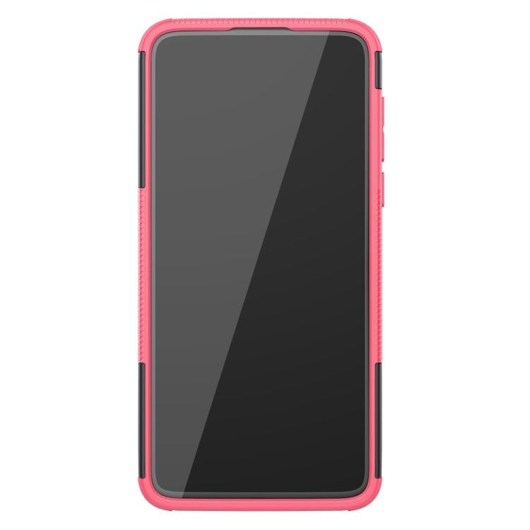 For Motorola Moto G Stylus Tire Texture Shockproof TPU+PC Protective Case with Holder(Pink) - 2
