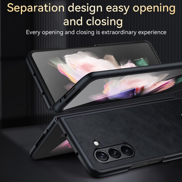For Samsung Galaxy Z Fold6 SULADA Shockproof TPU + Handmade Leather Phone Case(Black) For Samsung Galaxy Z Fold6 SULADA Shockproof TPU + Handmade Leather Phone Case(Black)