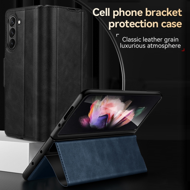 For Samsung Galaxy Z Fold5 SULADA All-inclusive Magnetic Snap Flip Leather Phone Case(Brown) For Samsung Galaxy Z Fold5 SULADA All-inclusive Magnetic Snap Flip Leather Phone Case(Brown)