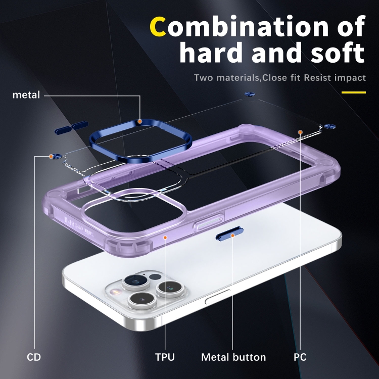 For iPhone 14 Pro Skin Feel TPU + PC Phone Case(Transparent Purple) For iPhone 14 Pro Skin Feel TPU + PC Phone Case(Transparent Purple)