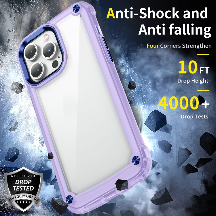 For iPhone 14 Pro Skin Feel TPU + PC Phone Case(Transparent Purple) For iPhone 14 Pro Skin Feel TPU + PC Phone Case(Transparent Purple)