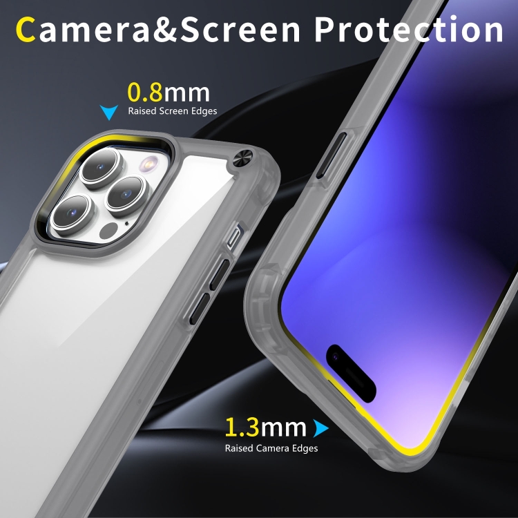 For iPhone 15 Pro Skin Feel TPU + PC Phone Case(Transparent Black) For iPhone 15 Pro Skin Feel TPU + PC Phone Case(Transparent Black)