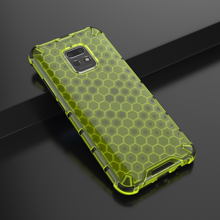 For Xiaomi Redmi 10X 5G Shockproof Honeycomb PC + TPU Protective Case(Green) - 1