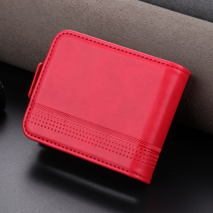 For Samsung Galaxy Z Flip6 5G AZNS Magnetic Calf Texture Flip Leather Phone Case(Red) For Samsung Galaxy Z Flip6 5G AZNS Magnetic Calf Texture Flip Leather Phone Case(Red)