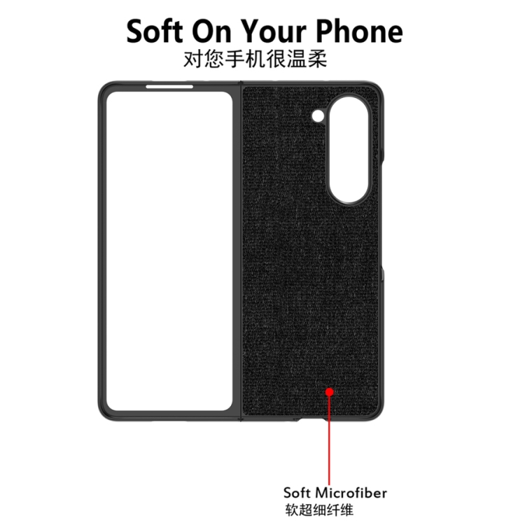 For Samsung Galaxy Z Fold5 Stainless Steel Shockproof Phone Case(Bright Black) For Samsung Galaxy Z Fold5 Stainless Steel Shockproof Phone Case(Bright Black)