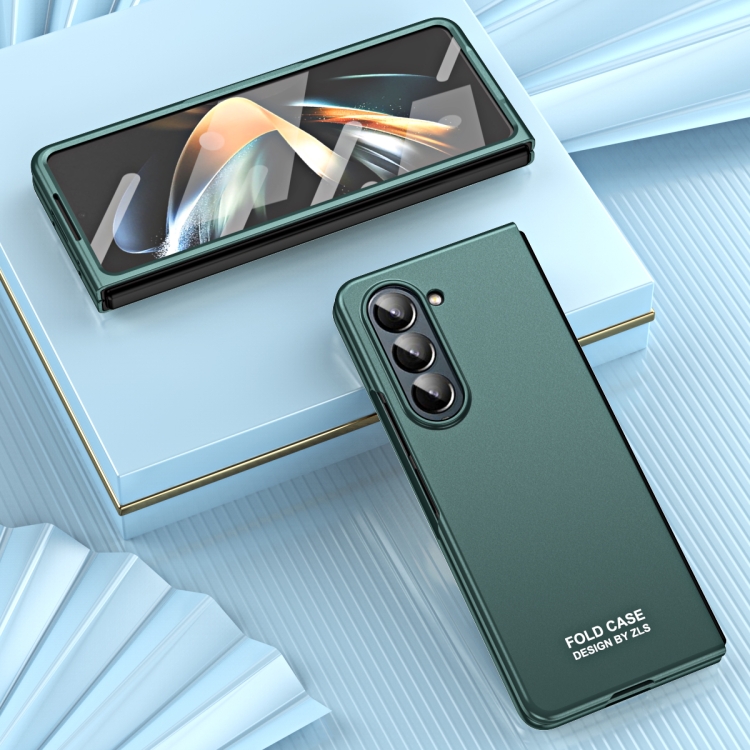 For Samsung Galaxy Z Fold5 5G Integrated AG Matte Folding Phone Case with Pen Slot(Green) For Samsung Galaxy Z Fold5 5G Integrated AG Matte Folding Phone Case with Pen Slot(Green)