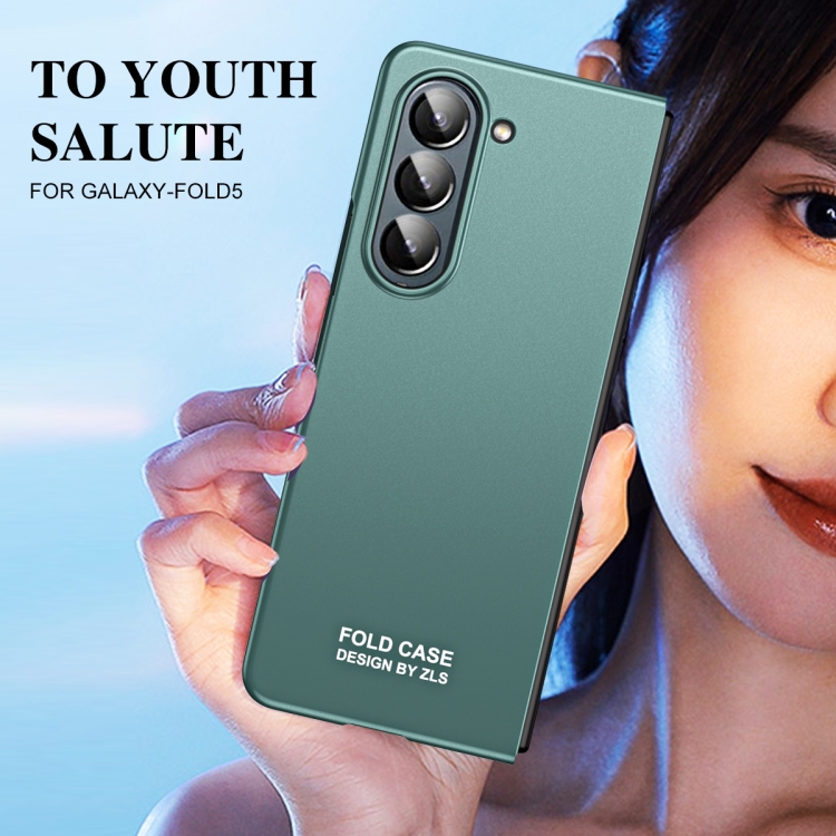 For Samsung Galaxy Z Fold5 5G Integrated AG Matte Folding Phone Case with Pen Slot(Green) For Samsung Galaxy Z Fold5 5G Integrated AG Matte Folding Phone Case with Pen Slot(Green)