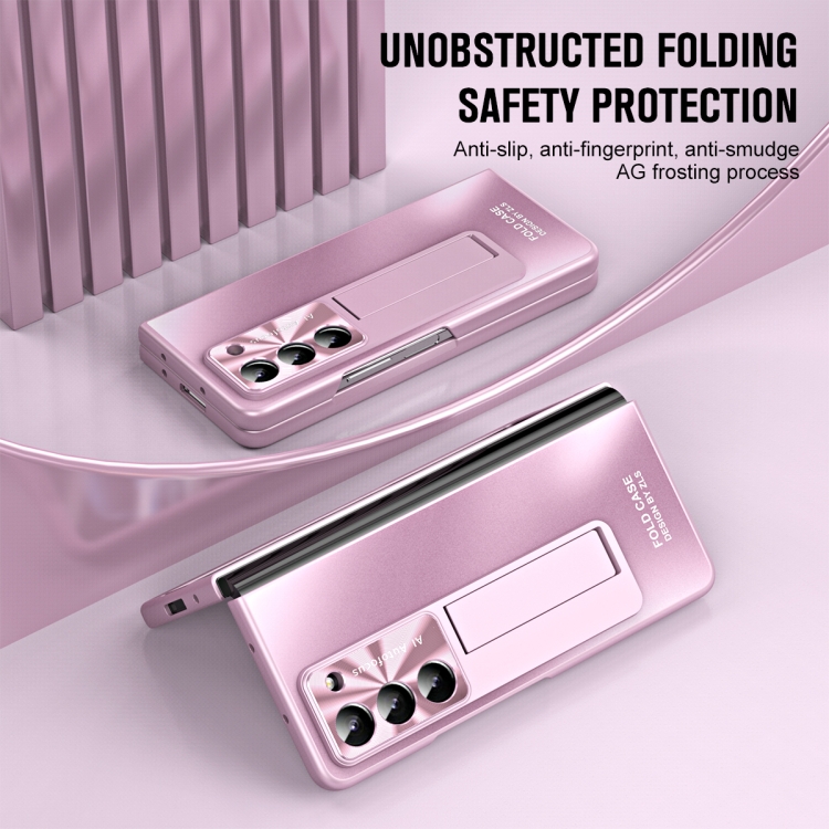 For Samsung Galaxy Z Fold5 5G Integrated AG Matte Folding Phone Case with Pen Slot(Pink) For Samsung Galaxy Z Fold5 5G Integrated AG Matte Folding Phone Case with Pen Slot(Pink)