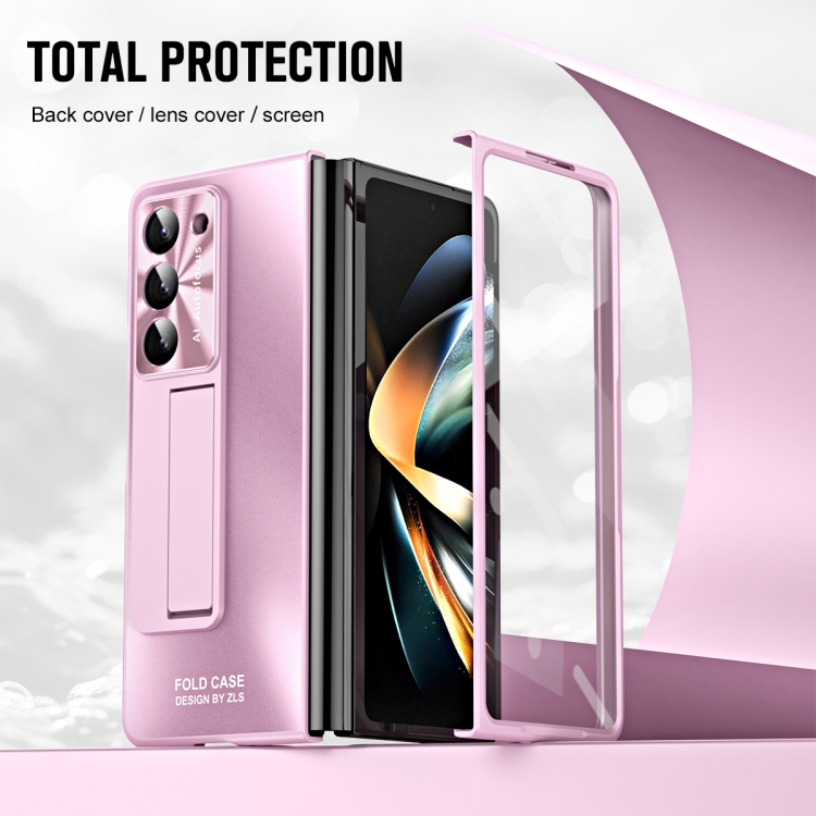 For Samsung Galaxy Z Fold5 5G Integrated AG Matte Folding Phone Case with Pen Slot(Pink) For Samsung Galaxy Z Fold5 5G Integrated AG Matte Folding Phone Case with Pen Slot(Pink)