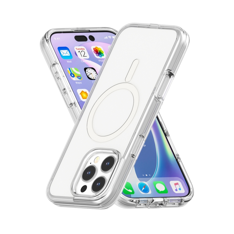For iPhone 16 Pro Terminator Style Transparent MagSafe Magnetic Phone Case(Transparent) For iPhone 16 Pro Terminator Style Transparent MagSafe Magnetic Phone Case(Transparent)
