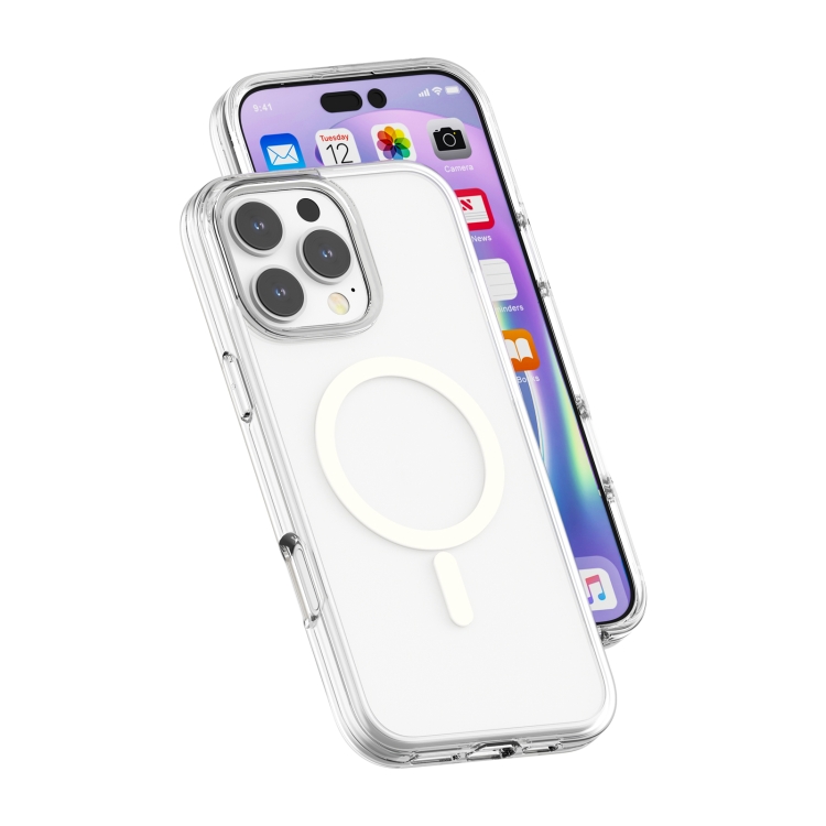 For iPhone 16 Pro Terminator Style Transparent MagSafe Magnetic Phone Case(Transparent) For iPhone 16 Pro Terminator Style Transparent MagSafe Magnetic Phone Case(Transparent)
